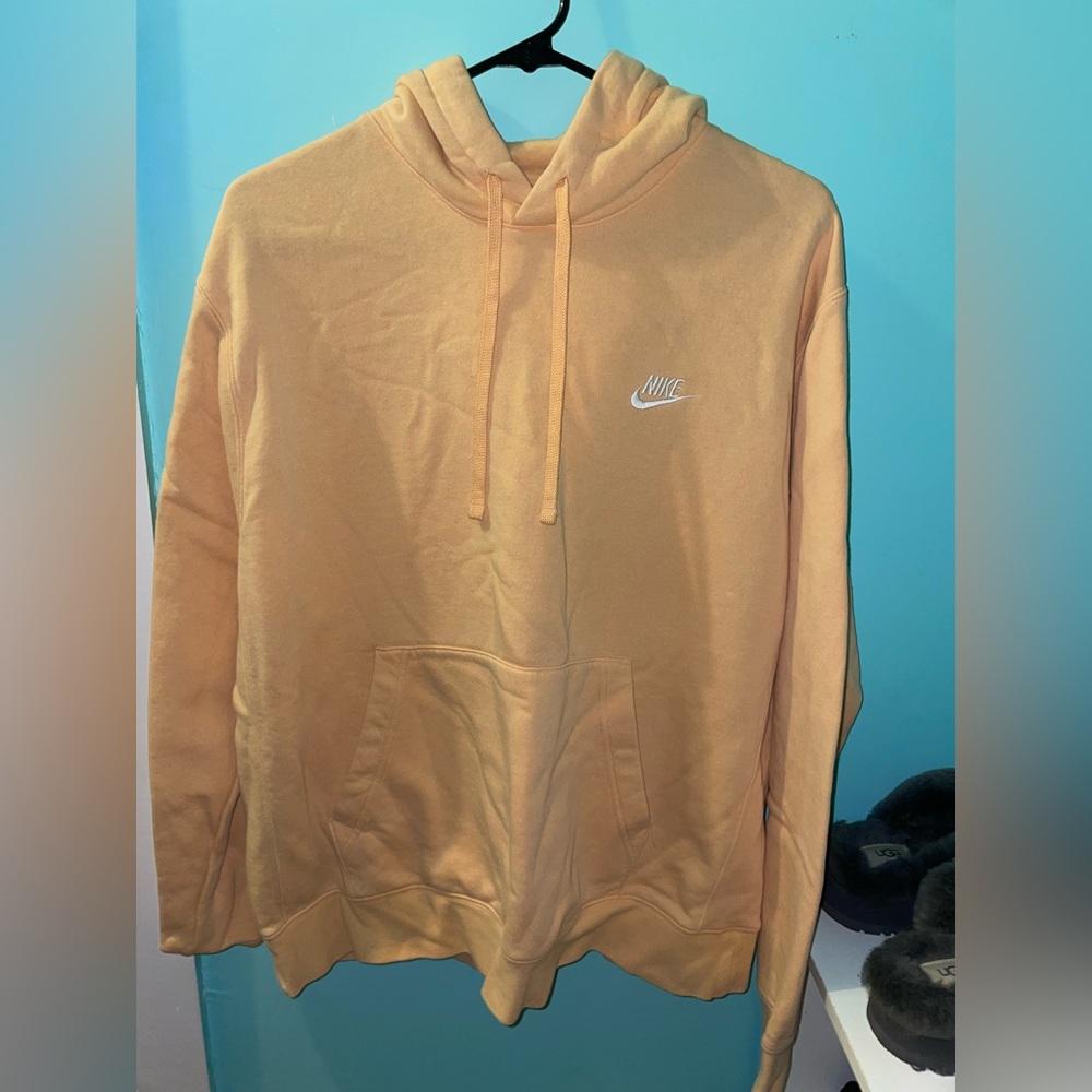 Orange Nike hoodie- size large